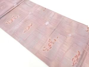 渡文製　変わり石畳模様織出し袋帯